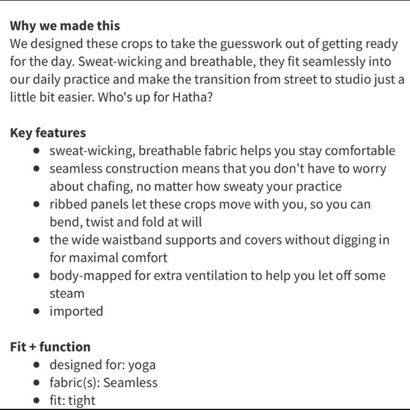 Lululemon Seamlessly Street Crop Size 6 Heathered Poseidon Activewear - Picture 6 of 6